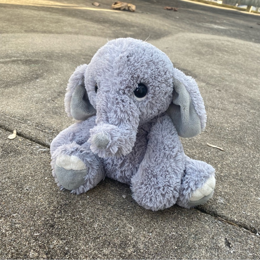 Aurora‎ World Gray Elephant Plush Shaggy Soft Stuffed Animal Big Eyes 2018